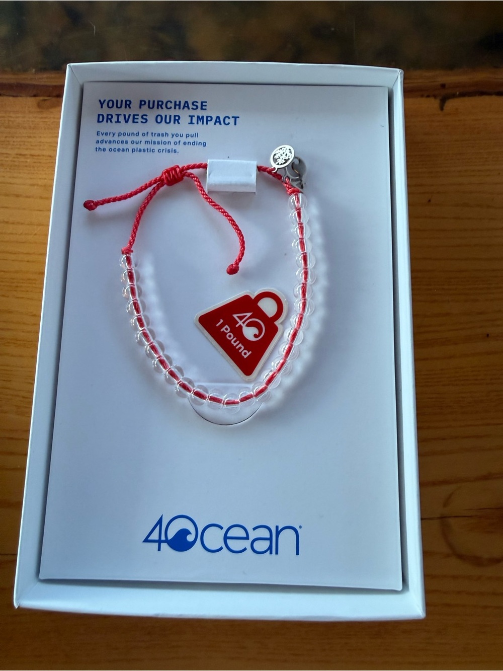 4Ocean clear beaded bracelet-
